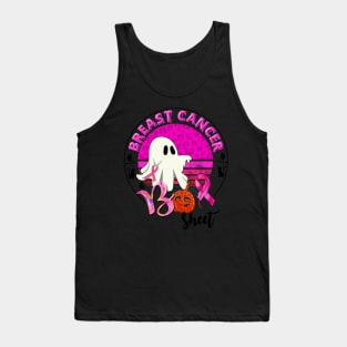 Boo Pumpkin Cute Ghost Pink Ribbon Breast Cancer Halloween Tank Top